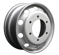MESH ULTRATECH® TRUCK WHEELS - Genm 6.75x19.5 6/222.25 37/42 Silver Steel Truck Wheel