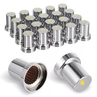 Mesh Chrome 33mm ABS Plastic Safety Nut Cover